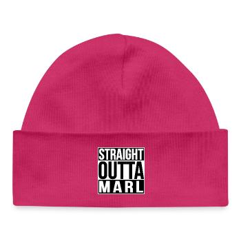 Tout droit sorti de la marne - Bonnet bébé bio - hot pink - Devant
