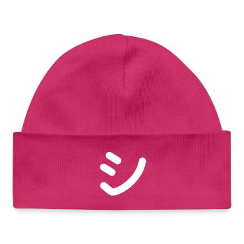 Texte japonais 'シ' (Shi) – Blanc - Bonnet bébé bio - hot pink - Devant