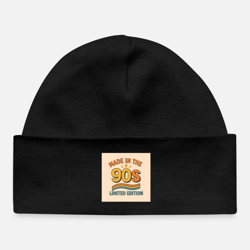Fabriqué dans les années 90 – Édition limitée - Bonnet bébé bio - noir