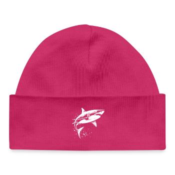 Shark Predator Ocean Predator - Baby Organic Beanie - hot pink - Front