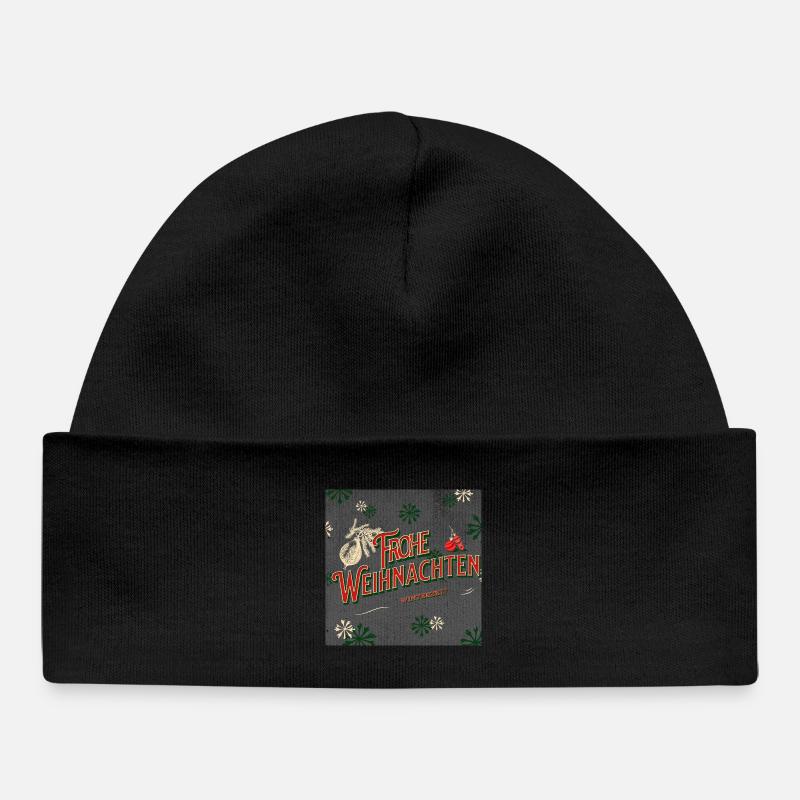 Joyeux Noël - Bonnet bébé bio - noir