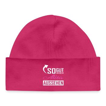 Only an Alisa can look so good - Baby Organic Beanie - hot pink - Front