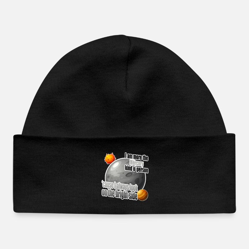 Je suis plutôt du genre Mercure - Bonnet bébé bio - noir