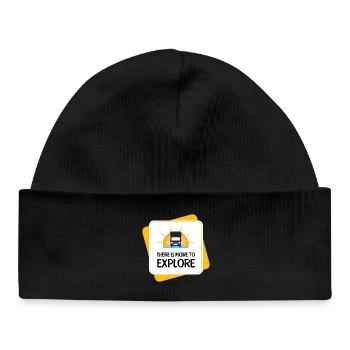 There Is More to Explore – Camper - Baby Organic Beanie - black - Front