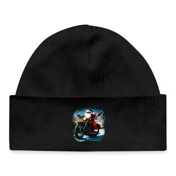 Motorcyclists Christmas - Baby Organic Beanie - black - Front