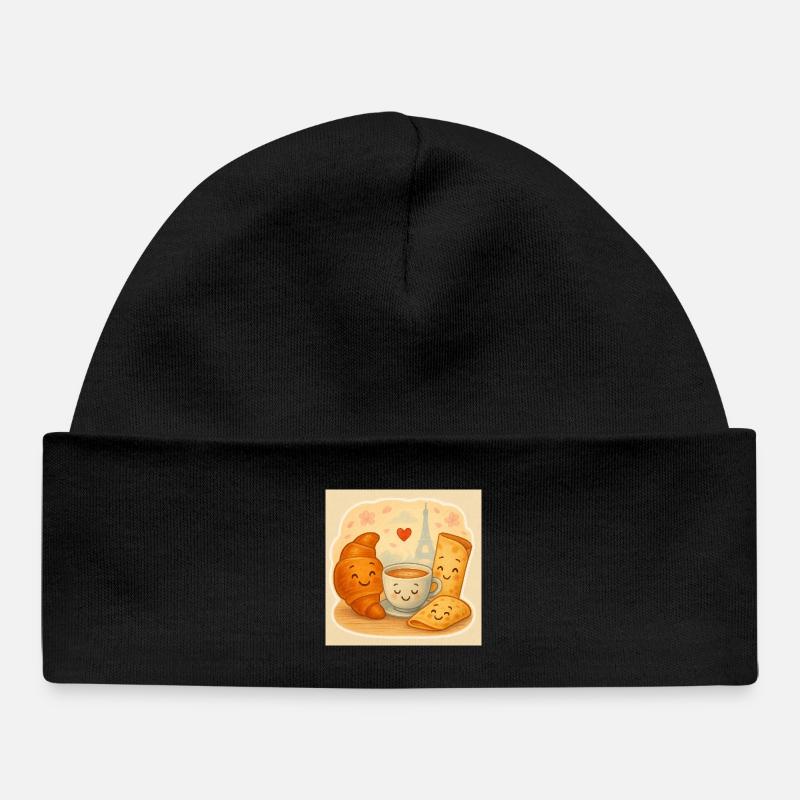 Câlin du petit-déjeuner parisien - Bonnet bébé bio - noir
