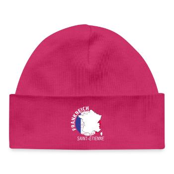 Saint-Étienne - Bonnet bébé bio - hot pink - Devant