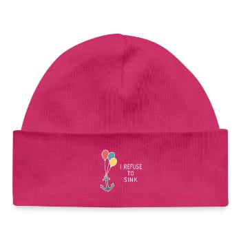 Refuse to Sink – Starch & Sea - Baby Organic Beanie - hot pink - Front