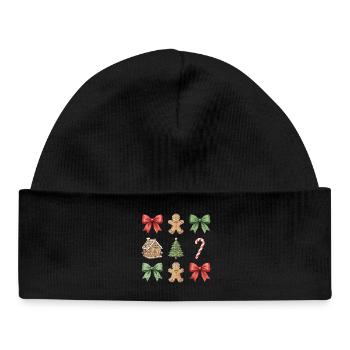 Parade de Noël fantaisiste hivernale - Bonnet bébé bio - noir - Devant