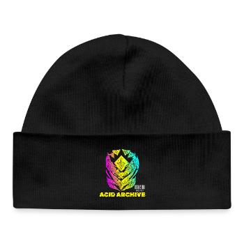 Acid Archive Cyber Sigilism Thermal Y2K Techno - Baby Organic Beanie - black - Front