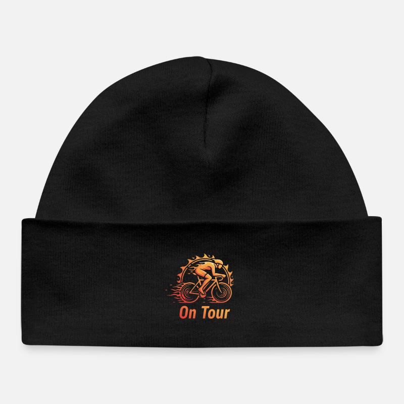 Cyclistes en Tour - Bonnet bébé bio - noir