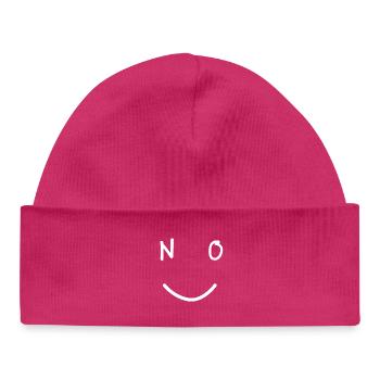 NON. Tendance à la déclaration de sourire minimal - Bonnet bébé bio - hot pink - Devant