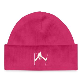 Freestyle Ski Jump Silhouette - Baby Organic Beanie - hot pink - Front
