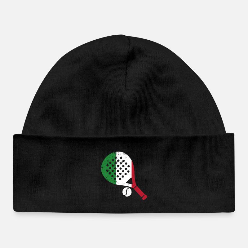 Raquette de padel style Italien - Bonnet bébé bio - noir