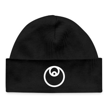 Emblème du cercle - Bonnet bébé bio - noir - Devant