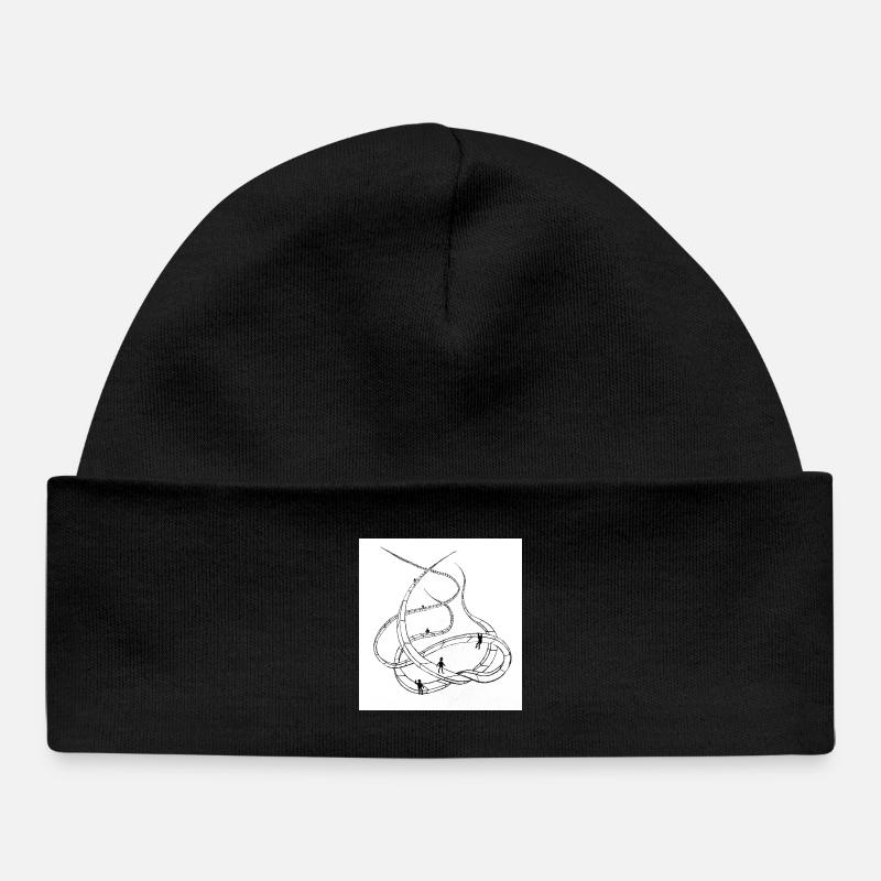 Chemins en boucle à plusieurs couches - Bonnet bébé bio - noir