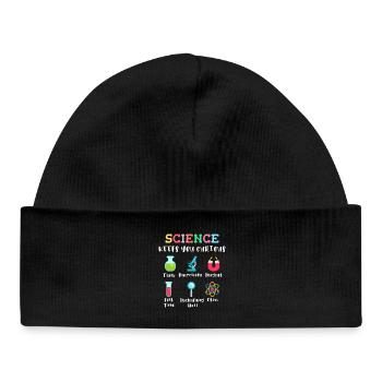 La science suscite la curiosité - Bonnet bébé bio - noir - Devant