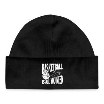 Le basket est tout ce dont tu as besoin - Bonnet bébé bio - noir - Devant