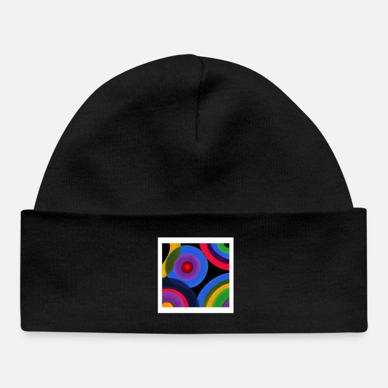 Circle Colour Symphony - Baby Organic Beanie - black