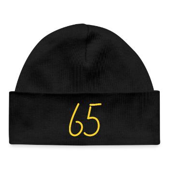 65 - Baby Organic Beanie - black - Front