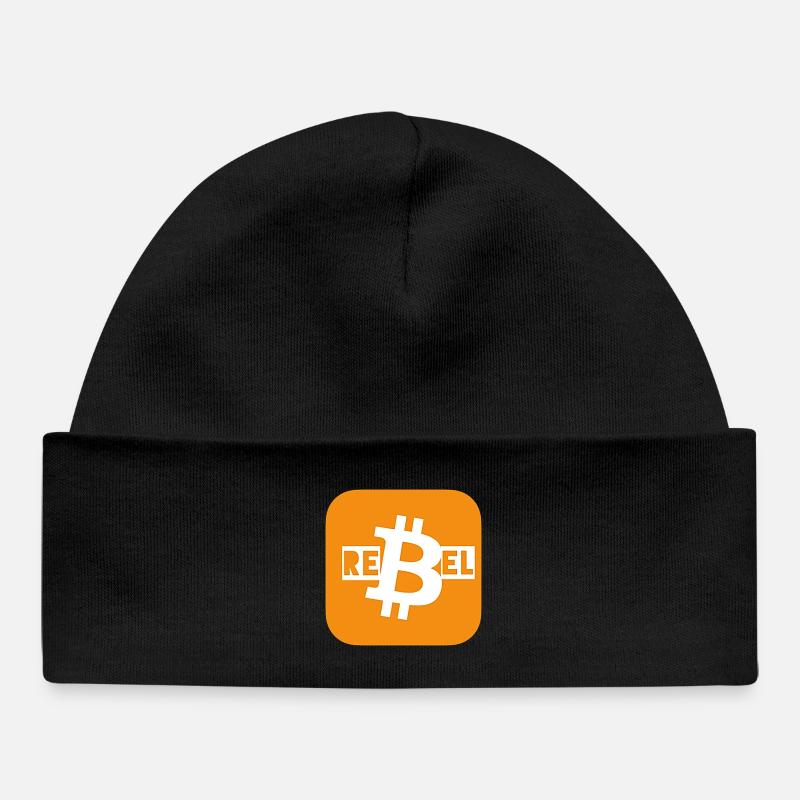 Bitcoin Rebel - Bonnet bébé bio - noir