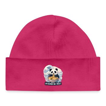 Panda Ramen Nudel Bowl - Baby Organic Mütze - hot Pink - Vorne