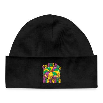 King Cake Mardi Gras - Bonnet bébé bio - noir - Devant