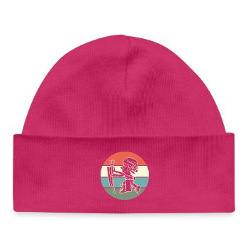 aztec Mayan calendar Inca - Baby Organic Beanie - hot pink - Front