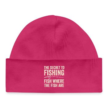 The Secret To Fishing Saying Angler Fishing Humor - Baby Organic Beanie - hot pink - Front