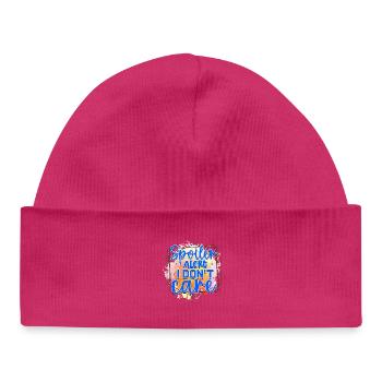 Spoiler Alert I Don't Care - Baby Organic Beanie - hot pink - Front