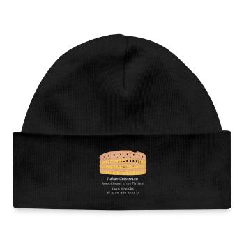 Colisée Rome Italie, coordonnées, année d’ouverture - Bonnet bébé bio - noir - Devant