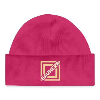 Job Builder - Baby Organic Beanie - hot pink - Front