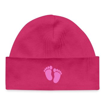 Pieds de bébé - Bonnet bébé bio - hot pink - Devant