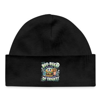 Boo-Rger avec une touche de peur - Bonnet bébé bio - noir - Devant