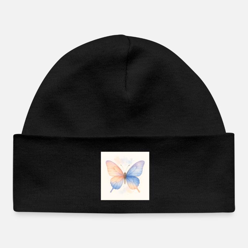 Papillon - Bonnet bébé bio - noir