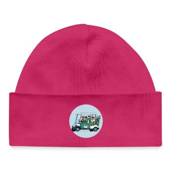 Troupe de golf en voiturette de golf - Bonnet bébé bio - hot pink - Devant