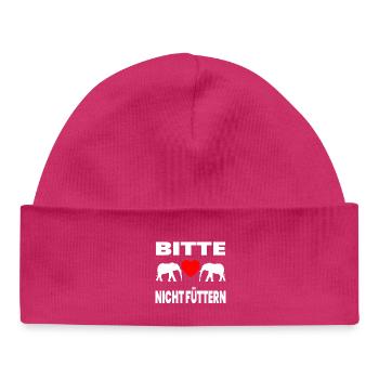 Éléphants - Bonnet bébé bio - hot pink - Devant