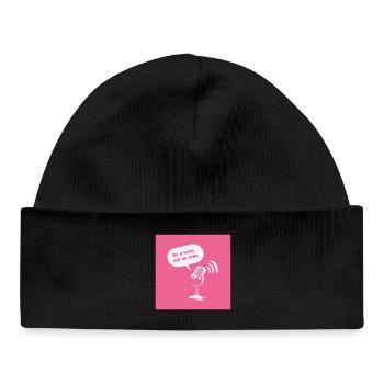 Sois une voix, pas un écho - Bonnet bébé bio - noir - Devant