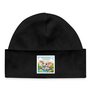 Elli the Elephant - Baby Organic Beanie - black - Front