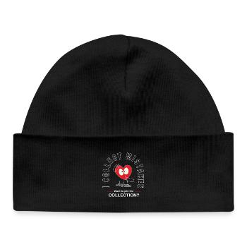 I Collect Mistakes – Funny Single Saying - Baby Organic Beanie - black - Front