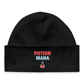 Potion Mana Text Gaming - Baby Organic Mütze - Schwarz - Vorne