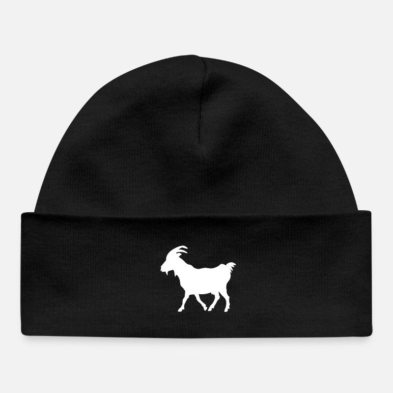 Blanc de chèvre - Bonnet bébé bio - noir