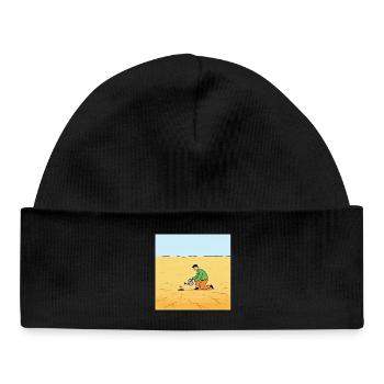 Graine d’espoir en désert - Bonnet bébé bio - noir - Devant