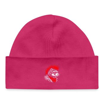 Punk Ferret – style rebelle avec une griffe - Bonnet bébé bio - hot pink - Devant
