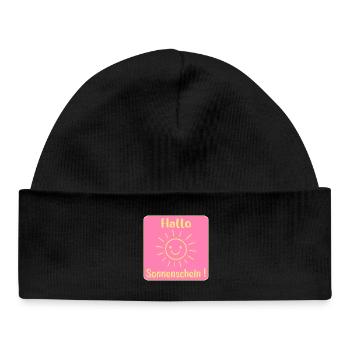 Hello sunshine - Baby Organic Beanie - black - Front