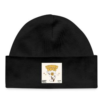 Sommer Vibes Design - Baby Organic Mütze - Schwarz - Vorne