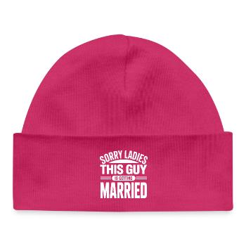Citation du futur marié - Bonnet bébé bio - hot pink - Devant