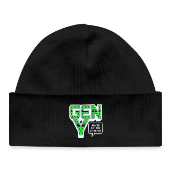 Generation Y, gen Y , Millennials Shirt, Hoodie - Baby Organic Mütze - Schwarz - Vorne