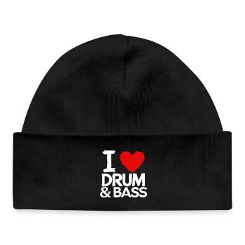 J’adore Drum & Bass Grunge Musique Batteur Drôle - Bonnet bébé bio - noir - Devant