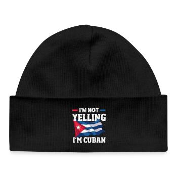 Cuba Pride & Home - Design du drapeau de Cuba - Bonnet bébé bio - noir - Devant